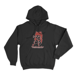 Kawaii Cat Girl Hoodie Black