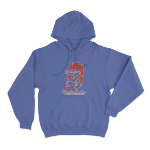 Kawaii Cat Girl Hoodie Blue