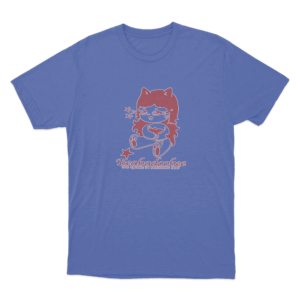 Kawaii Cat Girl T Shirt Blue