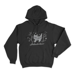 SCRIBBLE CAT Hoodie Black
