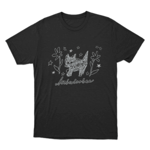 SCRIBBLE CAT T Shirt Black