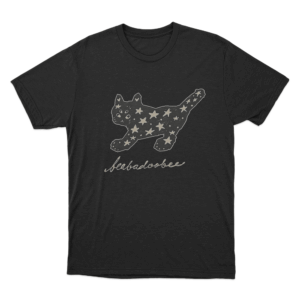 SPACE CAT T Shirt Black