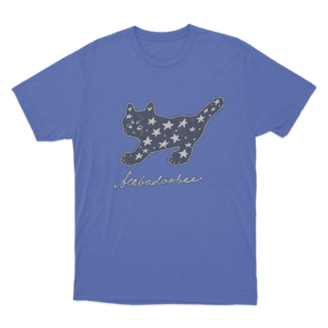 SPACE CAT T Shirt Blue